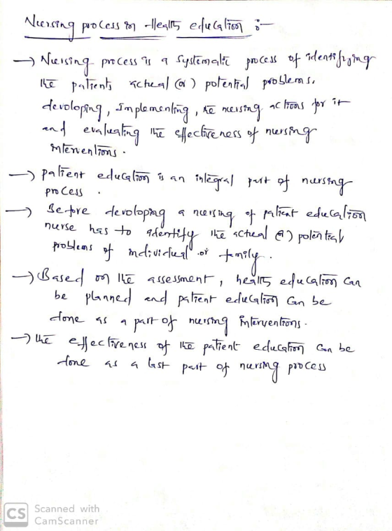 Nursing process 81 lex/75 ecfurcalim :- - Nursing process is a systemalic process of identifying the patients actreal (or) po