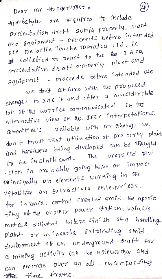 (4 Dear my to o gervoost, Apabstyle are required to include Presentation droft 2017/4 property, plant and Equipment proceeds