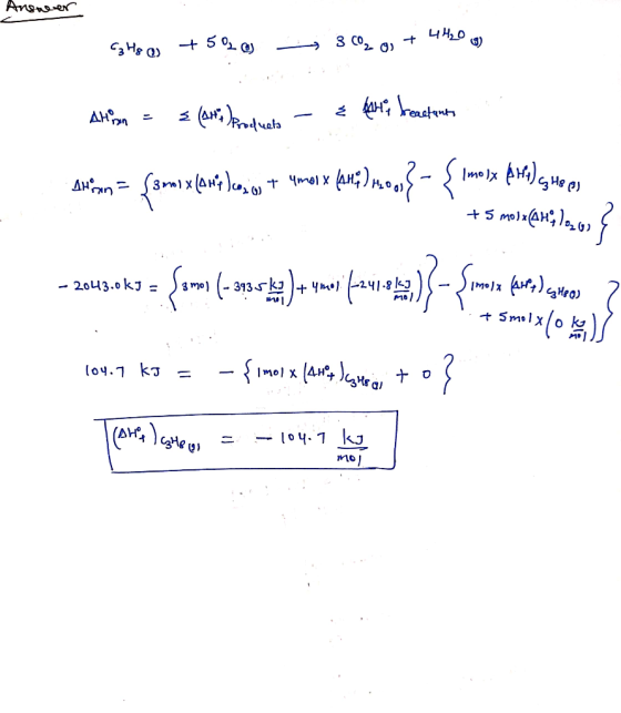 Answer CH8 03 +502 0 - 360201 + 4420 g) AHAM = = (**)products – 3 balty breactants lign= {amo klavir lesen t Yol x ans) mooi?