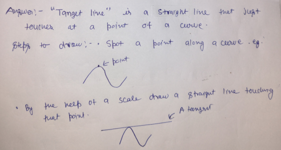 Avguwen Tanget Ime a Strarght line that Jugt toucner poiut at af curve Shepa to draw Spot pofut alona a cuwue .eg a pent Sca