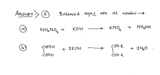 Answer〉(A〉 Balanced eqns are as ender-> CeoH