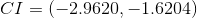 CI=(-2.9620,-1.6204)