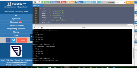 Debug Save {}Beautify $ Language C++ 1 # VE RE input Run Stop Share OnlineGDB beta main.cpp online compiler and debugger for
