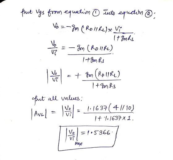 put ugs from equation © into equation ® 1692-9m (Rollee) were a lt anks yo o = - gm (Rolla) 14 gm Rs They = + rm (RollRe) 1+m