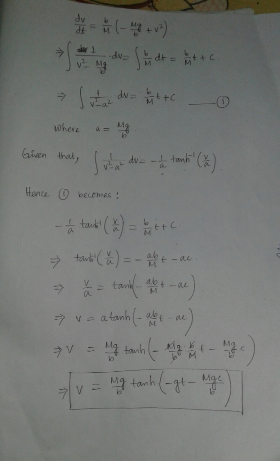 v2 M where a= aiven that u--」-tanh(봉 I , enca ton 七t 45 ( va ラララか