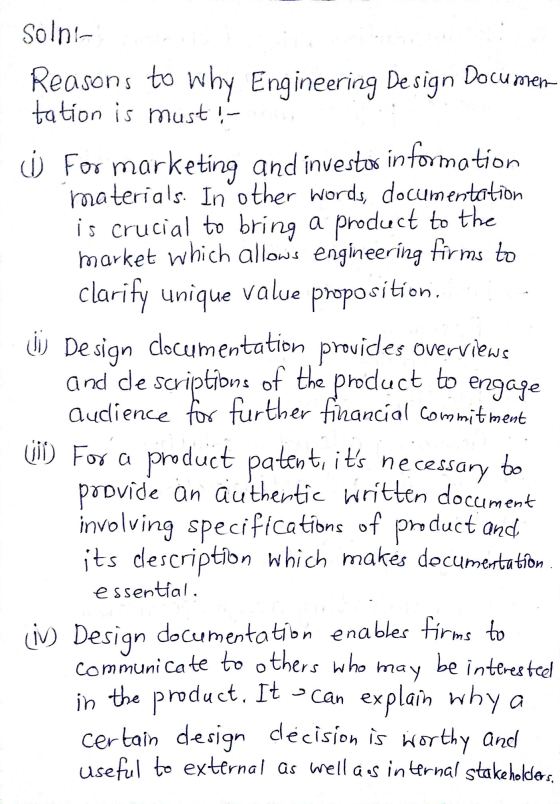 engage Soin- Reasons to why Engineering De sign Documen- tation is must i- O for marketing and investos information materials
