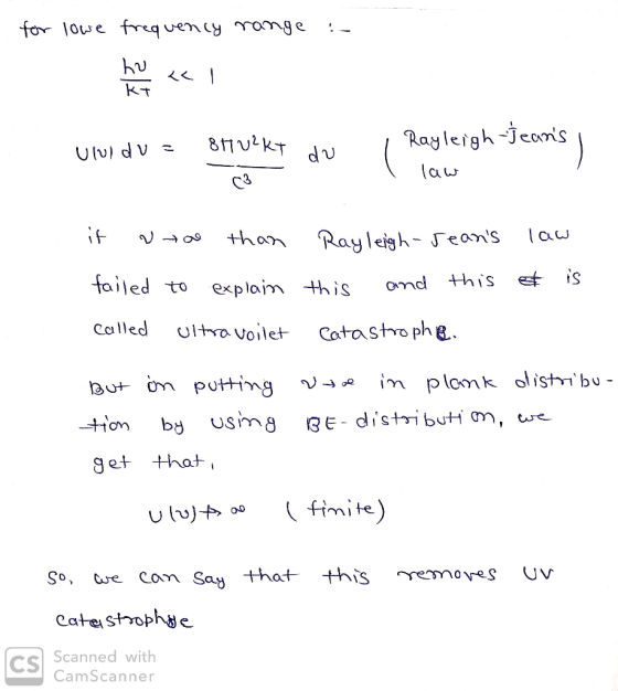 for love frequency range : hon ei Uvidu= 8Hulkt do 3 I Rayleigh-Jeans l law it w as than Rayleigh-reans this and this law e