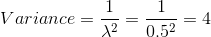 Variance- = 4 052
