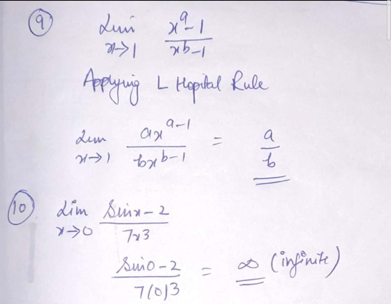 Nu N ubi Applying L Hopital Rule (10) Lim 70 Suin-2 723 Suio -2 = (infinite ) 71013