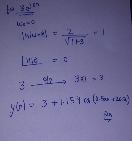 box 3eos woso Hlwall = 2 143 = 1 LH(0) = 0 3 / 3X1 = 3 y (n) = 3 + 1.154 CCM (0. San +26:56)
