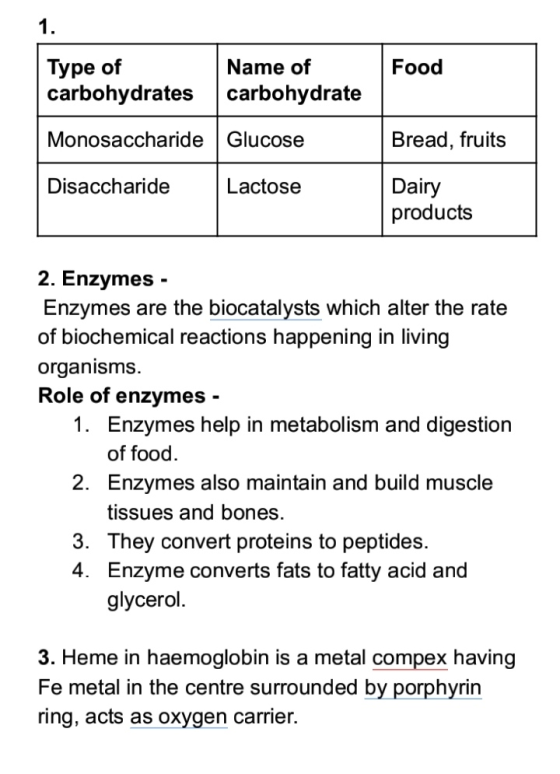 Food Type of carbohydrates Name of carbohydrate Monosaccharide Glucose Bread, fruits Disaccharide Lactose Dairy products 2. E