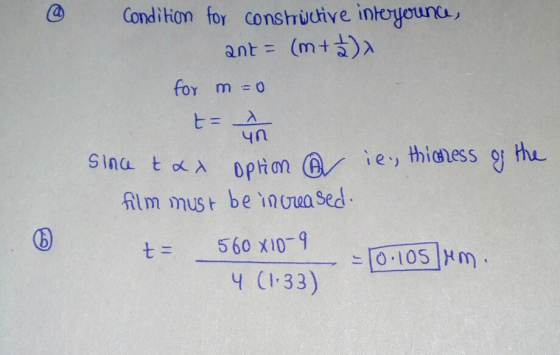 @ Conditon for constuuive intoyound ant (mt )λ r m 0 im must be norea sed 560 x10-9 4 C1 33) t=