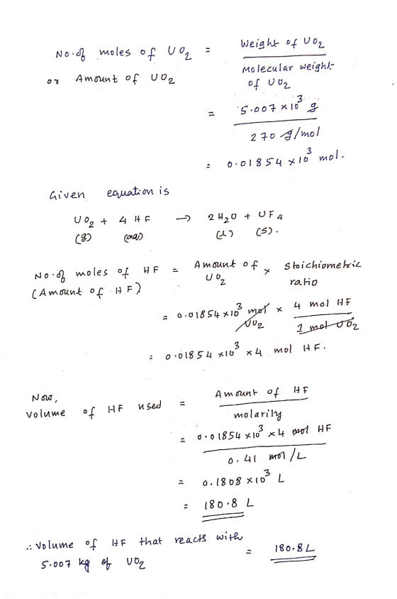 Weight of Doo No.of moles of voz : or Amount of VOZ Molecular weights of voz 33 = 5.007810 g 270 g/mol = 0.01854x162 mol. Giv