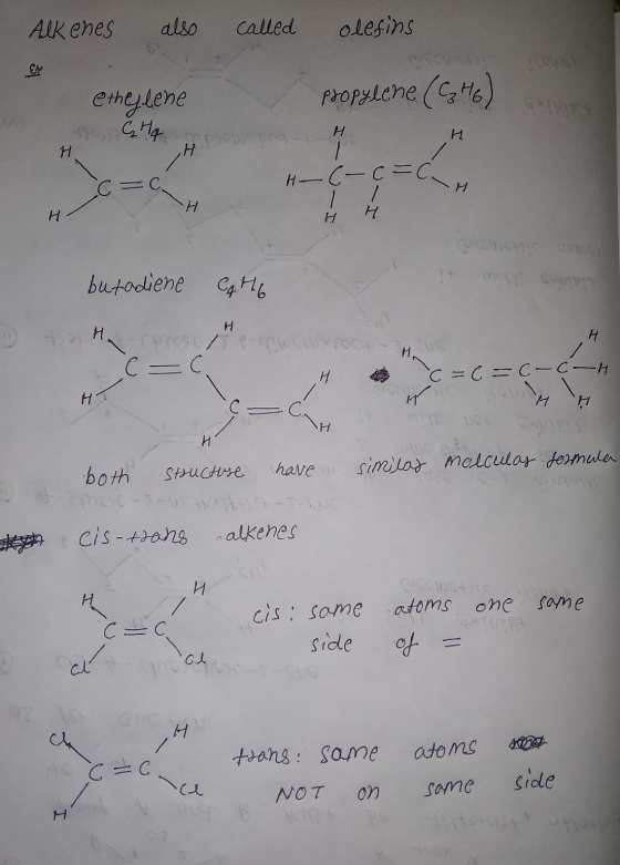 Alk enes also called olefins SM ethylene CHA propylene (C+6) GX Н H. H cc. HC-C=C. H - 1 H H H H COCHOWY butооlеhe C4H6 H. H