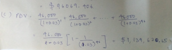 (c) foy . = qьсь. to.. +ь , от 46, 007 1 +0.03) ... t ь обо (1+0.03)2 (1+0.03 216 +6 , ОВО - $1, 134, 16, us фео: 3 +6 (4.03