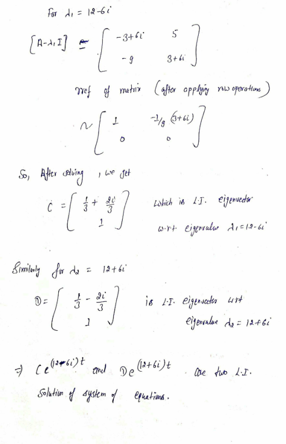 For d=12-6i 5 -3+ Ae 3+ 6i mef gmati ofter opphyiy operat we Jt Lobich is 1J. eijenued Smitayud 12t 6e 3 ejenadaed1 6i 2+6i)