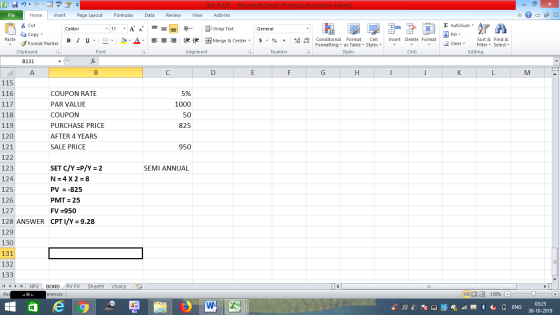 BA PLUS - Microsoft Excel (Product Activation Failed) Add-Ins File Home Insert Page Layout Formulas Data Review View - 2x % C