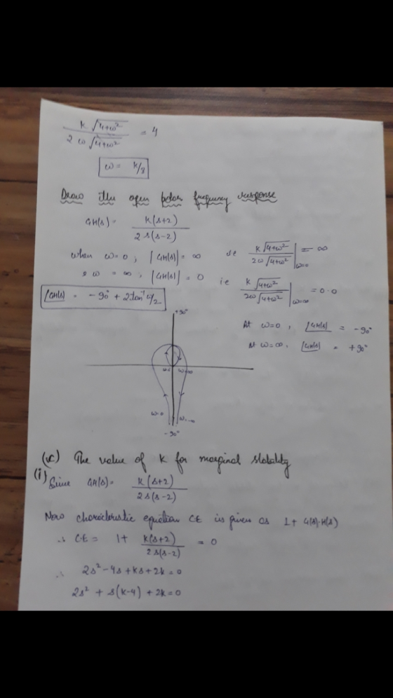 4 w 1/3 Deas the oqun bloc frequency response chts) k(3+2) 25(3-2) when wroj 1 an(s)) 2w utwe lansilo ao futwa kutwa ie к на