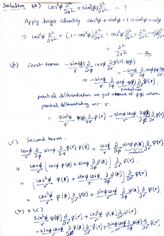 Solution a caso 2 + sin() 8 2 = ? Apply trigo identity cos+ sin & = 1= sind=1-1034 » Costello per ci-cos?so) costruito 82 - J