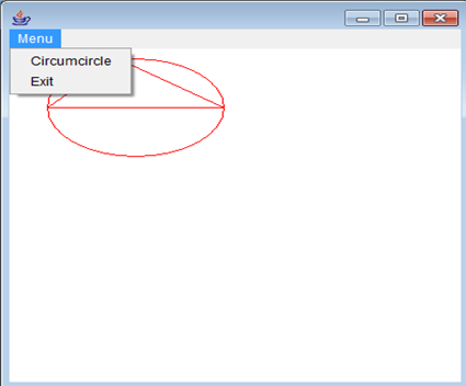x Menu Circumcircle Exit