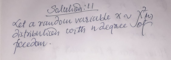 Xu Solcelionill Ket a random variable Tv distributions to the ndegaue vof freedom.