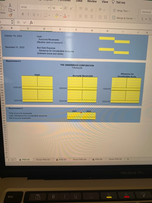 Data Review View Tell me Arial 10 Α Α΄ Wrap Text Paste General B BE Merge & Center $ % 1 X & fx А С D E F H J October 19, 202