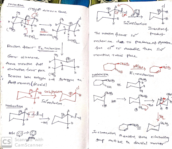 rechantsm (CALCOO actrara Base 17 C16 - H TA Why I OCCH) Mechanism che H su mechanism B Inversion of The reaction follows san