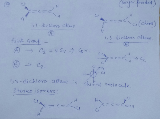 , l-di chloro allene Point Groub し3-dichloro alien e Ct 1, s-dickloro allene is clitat mole cude Stereo isamers loso allene C