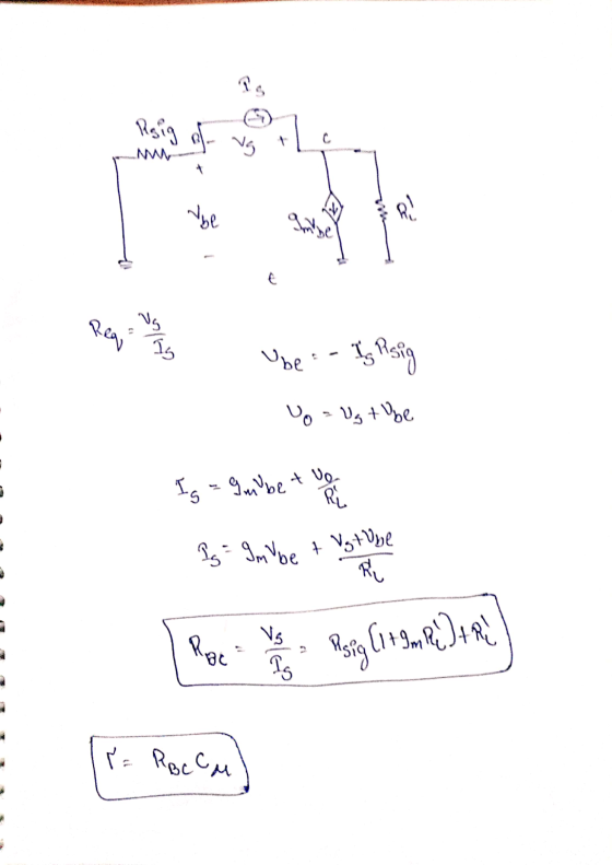 Roig L Vg be R ! almy € Vg Rear Is Ube Is Psig U = Ug tube Ig - 9 mbete Ri Pg - Im be + Vg to be RU Pure that is a sig in aa
