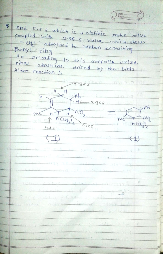 Dale Page * And soos which is a olefinic proton value coupled with 2-36 s. valce which shows -cth attached to carbon containi