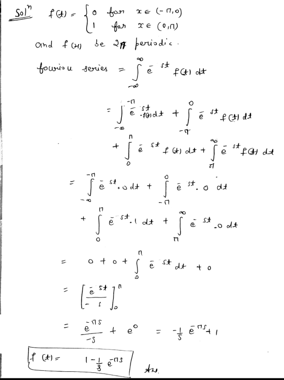 n Sol ( { o for IE(-1,0) far xe (0,1) be a periodic (re) t pub 0o fouris a series st n to 17 d FS. . •fti d t + st + f (t) da