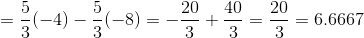 20 40 20 (-1)--(-8) 6.6667