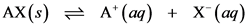 AX(s) =
A(aq) + X (aq)