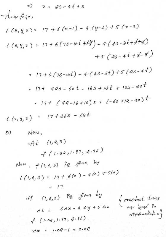 1 = 2 = a.s - 42 43 Therefore, 1 (x, y, z)= 1776 (-1) - 4 (7-2) +5(2-3) 2 CM, 9,)=1776475 - 10€ +/-)) - 4( 45-36+4+2) +5(85-4