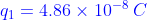 gi = 4.86 × 10-8 C