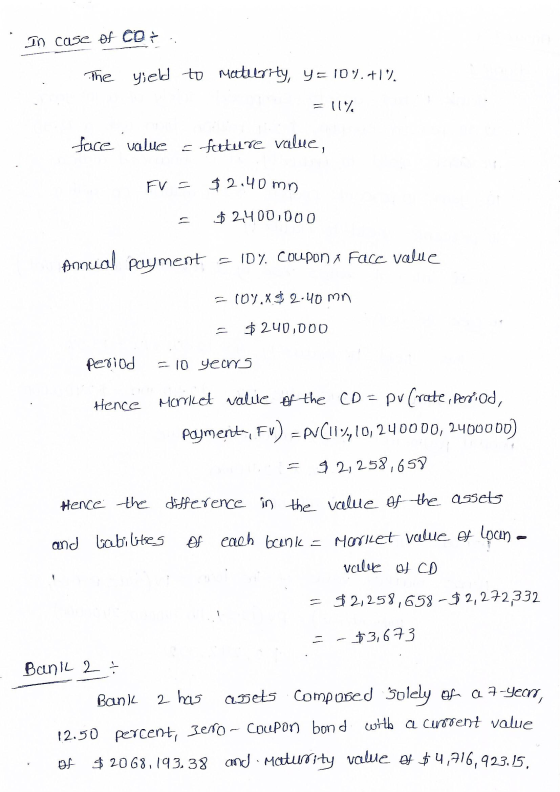 In case of co² The yield to Maturity, y=107.+1% = 11% face value s fittelre value, FV5 $2.40mn $2400,000 Annual payment = 10%
