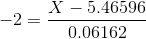 X 5.46596 - 0.06162