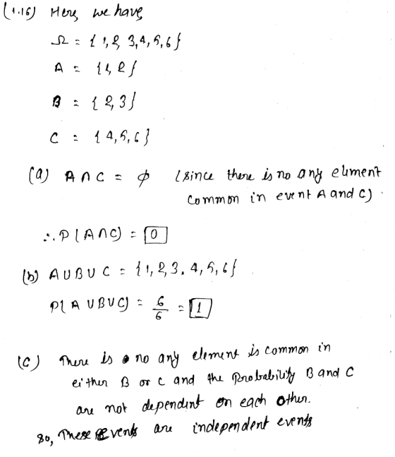 have ,8 3,4,,6 A 3/ 4,5, ant eument Commom in ewnt Aand c) .?Anc) 1,2,3.4,6, t/ (b) AUBU C: PIAUBUC any dimint is common in a
