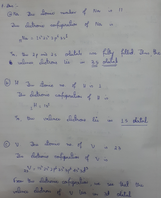 17 Jhe atome munlor of Na Na Tce lectrone comfgralioof Na is 1sas 2past Na = 11 P 39 flld T the olautals , the ap an as anve