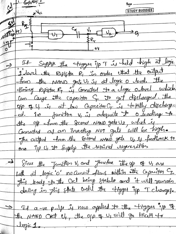 Au pler 은 Page. STUDY BUDDIES & Voc sel Ur TH 17 7 O ted. It suppose the trigger ipt is held high at logie I level the Resi
