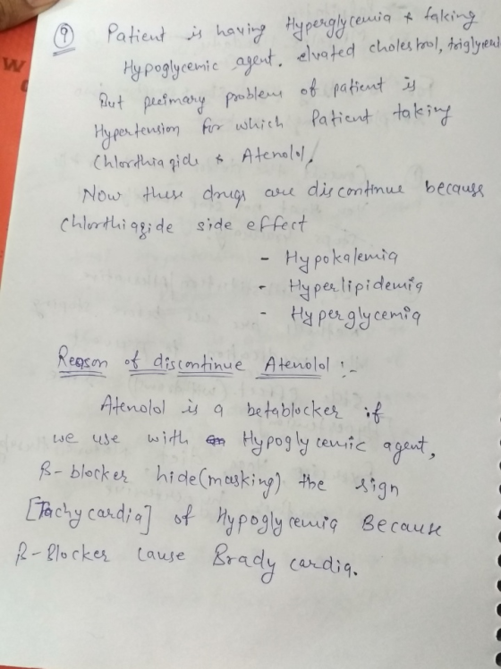 gut pulmahy foblem of patient i Now thes dig a chirrtti 9 de side effect egondmtinue Atenolol Atenolal a betablocker R- block