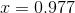 x=0.977