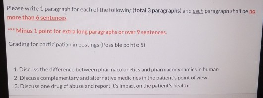 Please write 1 paragraph for each of the following (total 3 paragraphs) and each paragraph shall be no more than 6 sentences.