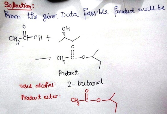 Solustion From 0tfo given Data dyrbio Fratud tualu, be Product tw.d alcoro 2- butonal Product etar