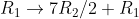 R_1 ightarrow7R_2/2+R_1