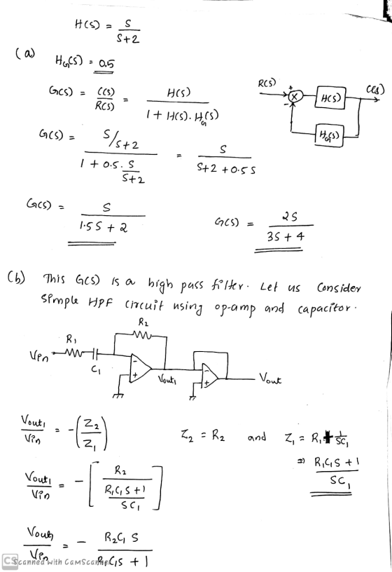 H(S) S St2 (ه) H6(S) - 0.5 RCS) Gos) c(s) RCS) HCS) H05) 1 + H65). H.(5) GCS) /s+2 Hops) s I+0.5.5 Sta S+2 +0.55 Gcs) S as 1.