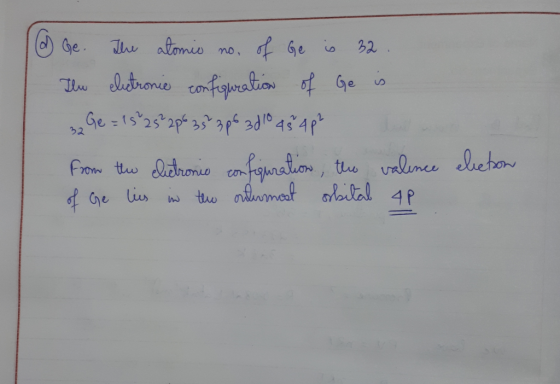 Ge io The slutrone conforatio of Ge s Ge =ts2sp 3p 3d0 44p Ge. he atomis 32 mo, 32 From the dromio cm unaton, the vlme dehor