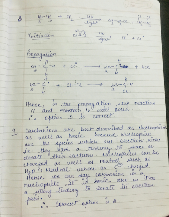 8 — + & ch , чи light 2 CH-CH-ce & CH-CH nA Initiation cere u ce + ce ligul Propagation est-c-n & co - Hem & Hee 3 Herco & ce