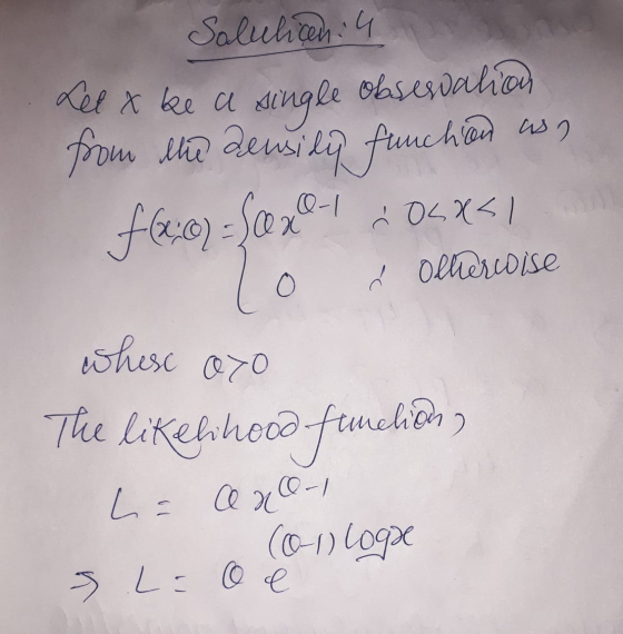 Let x be a Saluhien: 4 single Olsesdalian from the densidy function an f(0) = {cox 0-1 ~ Os xal í Olherwise 0 where oro The l