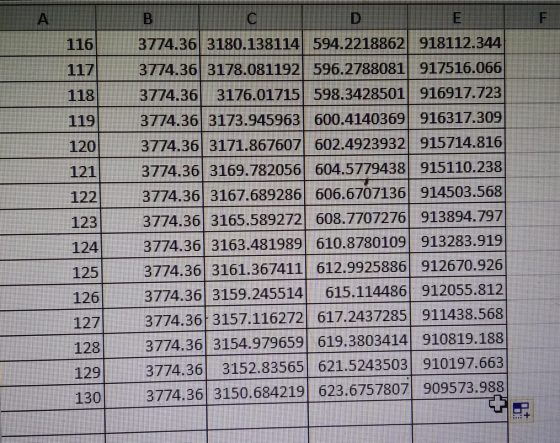 A F 116 118 B D E 3774.36) 3180.138114 594.2218862/ 918112.344 3774.36 3178.081192 596.2788081 917516.066 3774.36 3176.01715|